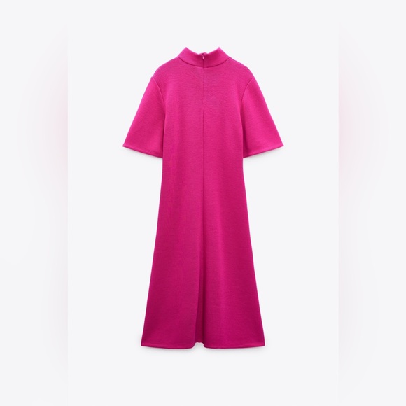 ZARA Soft Mock Neck Dress - Picture 7 of 9